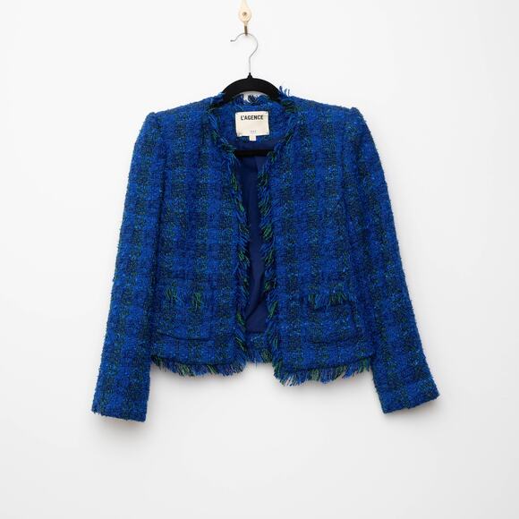 L'agence Blue Tweed Angelina Blazer - Picture 5 of 10